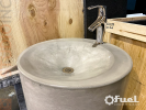 The Fremont concrete pedestal sink. | Water Fixtures by VC Studio Inc.