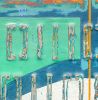 See the Good- binary code series - sold | Oil And Acrylic Painting in Paintings by L Rowland Contemporary Art. Item composed of wood and synthetic