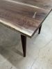 Black Walnut Dining Table - Unique, Custom Length | Tables by Fuugs. Item composed of walnut compatible with minimalism and mid century modern style