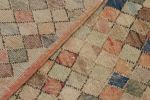 Vintage Distressed Runner Rug, Polychromatic Geometric | Area Rug in Rugs by Rug and Kilim
