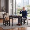 Zen Minimalist Bamboo Song Chair & Tea/Coffee Table Set II | Accent Chair in Chairs by Dynasty Artisan. Item made of bamboo works with minimalism & contemporary style