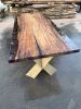 Tropical Epoxy Conference Table | Resin Dining Table | Tables by Tinella Collection | Los Angeles in Los Angeles. Item made of walnut & metal compatible with minimalism and art deco style