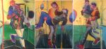 The Ghouta Triptych | Oil And Acrylic Painting in Paintings by Owen Brown | Minneapolis Convention Center in Minneapolis. Item made of canvas