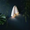 White Melo Sconce - Minimalist Ceramic Ambient Lighting | Sconces by Catalin Filip. Item made of wood with ceramic works with boho & eclectic & maximalism style