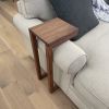 Charles C Shaped Sofa Side Table | Tables by Lumber2Love. Item made of oak wood works with mid century modern & contemporary style