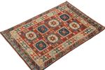 1950s Vintage Kazak rug in Red, Beige and Blue Tribal | Area Rug in Rugs by Rug and Kilim