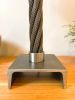 Reclaimed Ski Chairlift Cable Lamp | Table Lamp in Lamps by industrial comfort. Item made of steel works with contemporary & country & farmhouse style