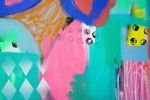 A Carnival in my Mind | Mixed Media in Paintings by Paula Saslow, Copper Rose Art. Item made of canvas
