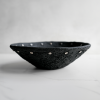 Low Wabi Sabi Centerpiece Bowl in Black and Silver | Decorative Bowl in Decorative Objects by Carolyn Powers Designs. Item made of brass & concrete compatible with minimalism and contemporary style