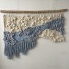 Woven Tapestry "River Mist" | Wall Hangings by Tissage Sauvage. Item made of wood with cotton works with boho & country & farmhouse style