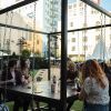 Black 8-Seater Swing Table with Oxidized Cedar by SwingTables at lululemon,  Glendale