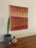 ZEST Orange Yellow Peach Red Textile Wall Art | Tapestry in Wall Hangings by Wallflowers Hanging Art. Item made of fiber works with boho & country & farmhouse style