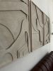 Brushed Plaster Painting, Dimensional Sculptural Artwork | Mixed Media by Blank Space Studios. Item made of wood works with contemporary & eclectic & maximalism style