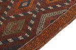 Antique Sumak Kilim runner in Brown, Ochre & Blue geometric | Area Rug in Rugs by Rug and Kilim