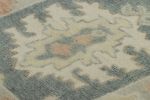 Rug & Kilim's Oushak Rug in Blue-Gray with Medallion | Area Rug in Rugs by Rug and Kilim