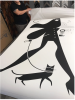 Catwalker — Hotel Lobby Installation | Prints by Kirsten Ulve | INNSiDE by Meliá New York NOMAD in New York. Item made of canvas with paper works with minimalism & contemporary style