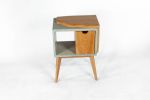 Half'n Half | Nightstand in Storage by Curly Woods. Item made of maple wood with concrete works with mid century modern style