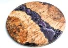Epoxy Resin Art with Amethyst Crystals & Maple Burlwood | Wall Sculpture in Wall Hangings by Lumberlust Designs. Item composed of wood in coastal style