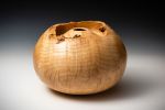 Quilted Maple Vessel | Sculptures by Louis Wallach Designs. Item composed of maple wood