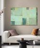 Turquoise Tiles Long | Paintings by Ronald Hunter. Item made of canvas works with contemporary & modern style