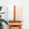 Terracotta Pillow Cover | Rust Circles on Blush & White | Cushion in Pillows by SewLaCo. Item made of cotton compatible with boho and minimalism style