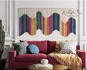 CANDY AURORA Rainbow Multicolor 3D effect Wall Tapestry | Macrame Wall Hanging in Wall Hangings by Wallflowers Hanging Art. Item composed of oak wood & wool compatible with boho and mid century modern style