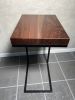 Black Walnut and Steel Black Powder Coated C-Table | Side Table in Tables by Lock 29 Design. Item composed of walnut and steel in minimalism style