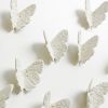 Butterfly Circle Wall Art | Wall Sculpture in Wall Hangings by Elizabeth Prince Ceramics. Item composed of ceramic in minimalism or country & farmhouse style