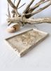 Travertine Catch All Jewelry Tray with Rim | Decorative Tray in Decorative Objects by Mahina Studio Arts. Item composed of stone compatible with boho and minimalism style