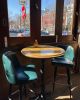 Bar Stools - Model 1435, Model 2299, Model 2525 | Chairs by Richardson Seating Corporation | Little Victories in Chicago. Item composed of brass & leather
