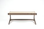Rian Cantilever Bench, Walnut with Kraft Danish Cord | Benches & Ottomans by Semigood Design. Item composed of walnut