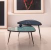 Handcraft Side Table Organic Shape Brass Contour 5 Color | Bedside Table in Tables by Jover + Valls. Item composed of wood & brass compatible with art deco style