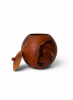 Sculptural Cherry Wood Vessel with Red Epoxy Inlay | Decorative Bowl in Decorative Objects by Holzkunst Samuel Meisinger. Item composed of wood in art deco style