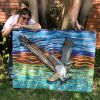 Osprey, Garden Mosaic | Wall Sculpture in Wall Hangings by Gila Mosaics Studio. Item made of cement & glass