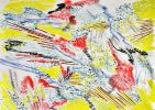 Plein Air Drawing #5: Snow Desert | Mixed Media by k-apostrophe. Item composed of paper & synthetic