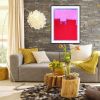 Red and pink composition D | Oil And Acrylic Painting in Paintings by Luis Medina. Item composed of paper compatible with minimalism and contemporary style