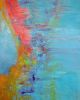 Sideways Oil Abstract | Oil And Acrylic Painting in Paintings by Strokes by Red - Red (Linda Harrison). Item made of canvas