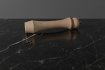 Large Maple Pepper Mill with Gold Accent – Hand‑Turned | Cooking Utensil in Utensils by Holzkunst Samuel Meisinger. Item made of wood works with minimalism & art deco style