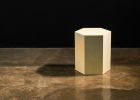Goatskin Side Table by Costantini, Pergamino Hex Chico | Tables by Costantini Designñ. Item made of wood
