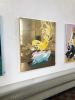 Apollos Aurora - gold mirror painting | Oil And Acrylic Painting in Paintings by Frederik Hesseldahl - The Art of Clean. Item made of glass with synthetic