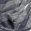 Alloy Dark Blue Gray Stripes Merino Handloom Throw | Linens & Bedding by Studio Variously. Item composed of linen