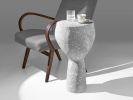 White Stone Side Table - Plinth Series in Bio Concrete | Tables by Donatas Žukauskas. Item made of concrete & paper compatible with minimalism and contemporary style