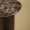 Dark Marble and Oak Side Table - SHERMAN by Lebanto | Tables by Lebanto. Item composed of oak wood & marble compatible with minimalism and contemporary style