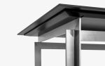 Buredo Black Glass Top & Chrome Leg Rectangular Table | Dining Table in Tables by LAGU. Item made of metal & glass compatible with minimalism and contemporary style