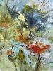 Fantasy Garden - Abstract Floral Painting on Canvas | Oil And Acrylic Painting in Paintings by Filomena Booth Fine Art. Item made of canvas