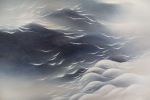 By the crash of a wave | Oil And Acrylic Painting in Paintings by Francesca Borgo. Item made of canvas works with minimalism & contemporary style