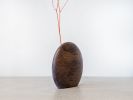 Kva Modern Wooden Vase Mini - Koyu Kestane | Vases & Vessels by Foia. Item made of wood works with boho & contemporary style