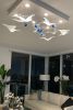 Butterfly clear or colorful glass light pendant chandelier | Chandeliers by Galilee Lighting. Item made of glass compatible with art deco and modern style