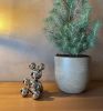 Tiny Stainless Steel Bear 'Tony' | Sculptures by IRENA TONE. Item composed of steel in minimalism or art deco style