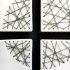 Set Of 4 Stitched Ceramic Squares | Wall Sculpture in Wall Hangings by Elizabeth Prince Ceramics. Item composed of ceramic